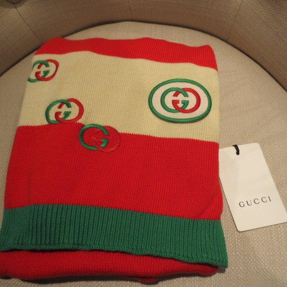 Gucci Emblem Embroidered Scarf - Picture 11 of 13